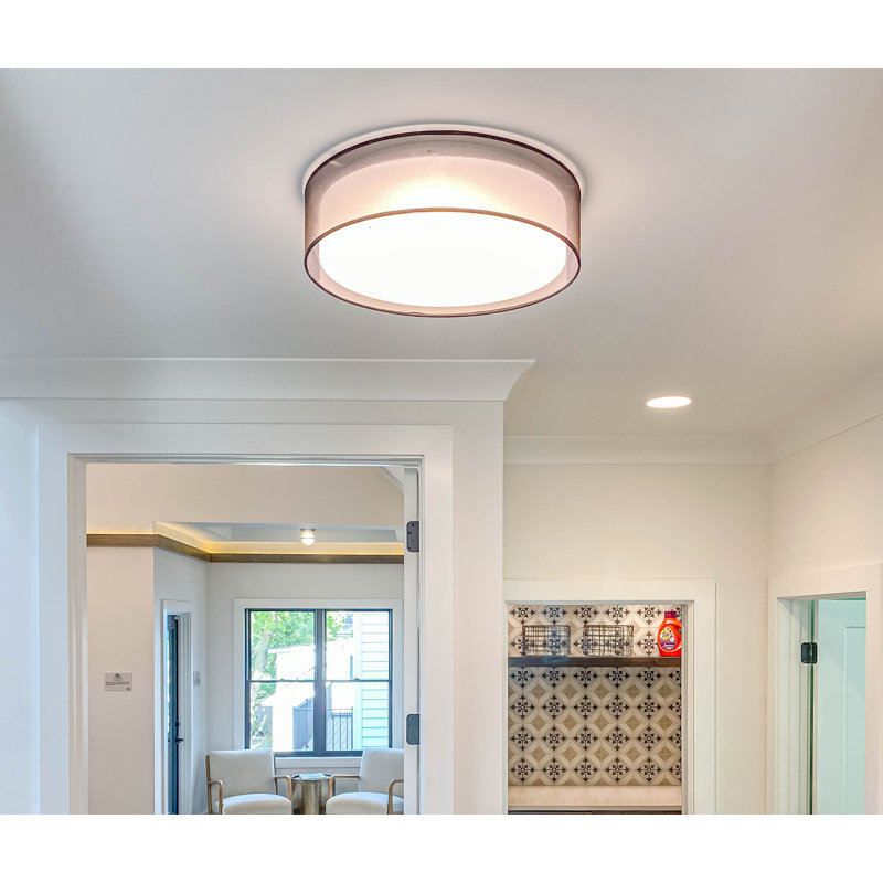 Jessalyn LED Flush Mount, Black Organza