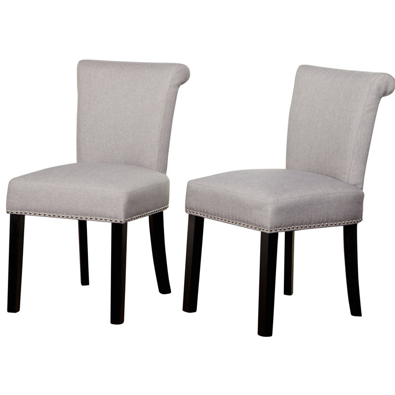 Chaise d'appoint rembourrée Ozias, Gris