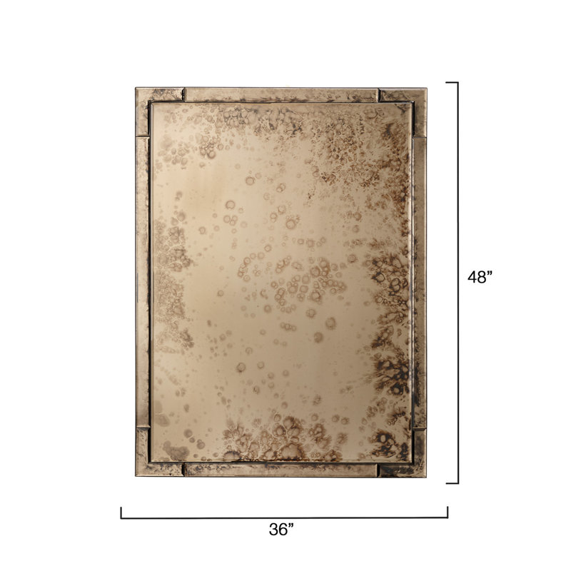 Versailles Antiqued Glass Rectangle Wall Mirror