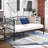 Metal Daybed Frame Multifunctional Mattress Foundation/Bed Sofa With Headboard