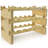 Sorbus 18 Bottle Bamboo Wine Rack, Black