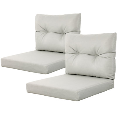 Outdoor Deep Seat Cushion Set, Double Waterproof Tech Fade Resistant Outdoor Chair Cushions, Patio Furniture Cushions With Straps For Chair Sofa Couch(Set Of Two)