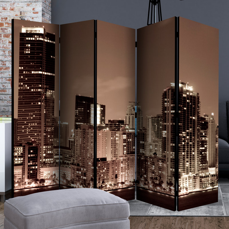 Nigoghos 172cm H Solid Wood Folding Room Divider, 5