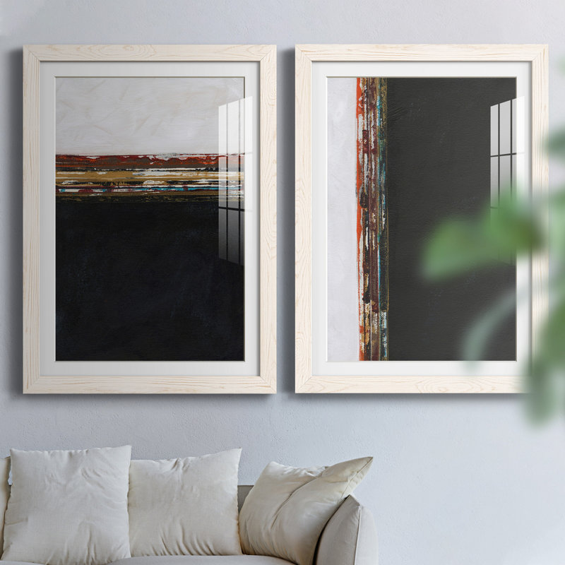 A Sense of Space I - Ensemble de 2 cadres photo, H 31,5 po x l 47 po x P 1,5 po, Blanc