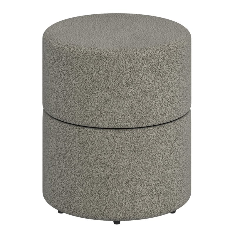 Repose-pieds rond Modern, Gris chaleureux