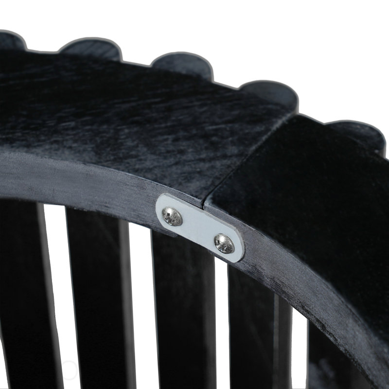 Table d'appoint en bois d'acacia massif, couleur naturelle et noire