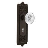 Egg & Dart Plate with Decorative Keyhole and Crystal Egg & Dart Knob