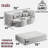 Modern Floor Sofa With 2 Pillows,Convertible Teddy Fabric Foam-Filled Sleeper Sofa Bed,15" Full Size Folding Mattress For Living Room,Guest Bed,Playroom,No Assembly Required,Blue-1649903326
