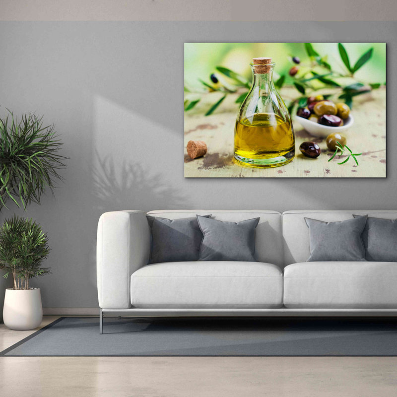 «Mama's Kitchen - Olive Oil» par Epic Portfolio, estampe numérique sur toile, H 40 po x l 60 po x P 1,5 po