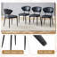 Ensemble de table de salle à manger moderne avec plateau en verre et chaises ergonomiques pour la maison