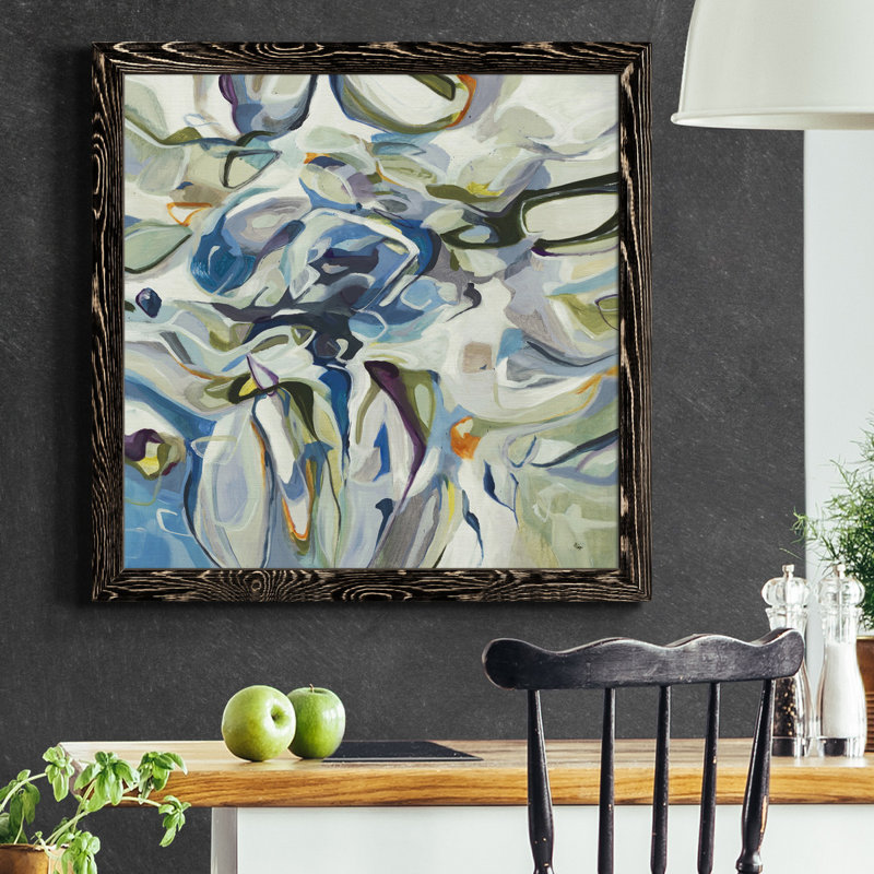 Toile encadrée Out of the Blue - de qualité supérieure - prête à être accrochée, H 35,5 po x l 35,5 po x P 1,5 po, Cadre noir
