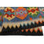 Tapis bleu / rouille en laine noué à la main 8 pi 4 po x 11 pi 6 po Cedorah Southwestern