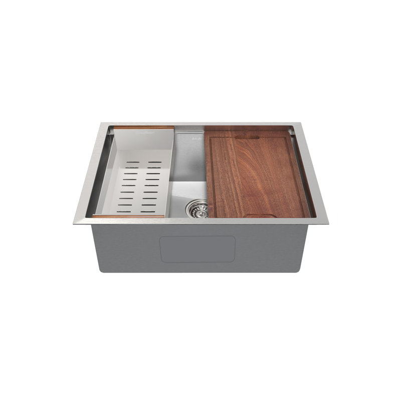 Rivage Basin Undermount Kitchen Workstation Sink, 30 in x 19 in, Single
