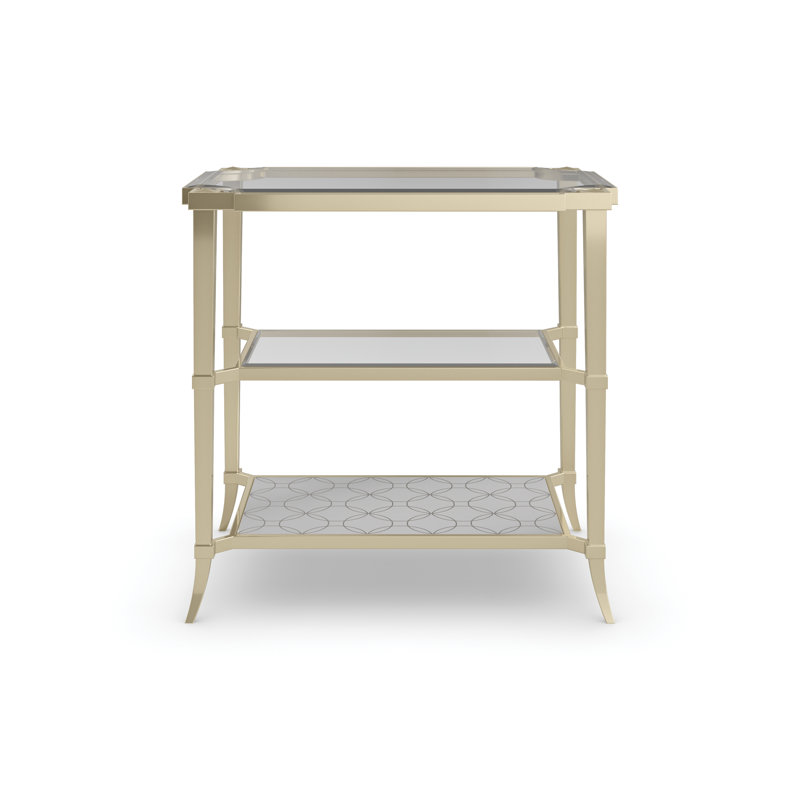 Glass Top End Table