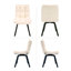 Ensemble de 4 chaises de salle à manger pivotantes rembourrées-1574120532-1574120534