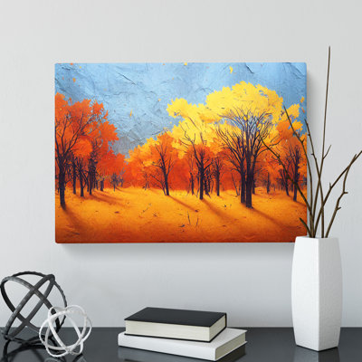Dramatic Autumn Forest - Wrapped Canvas
