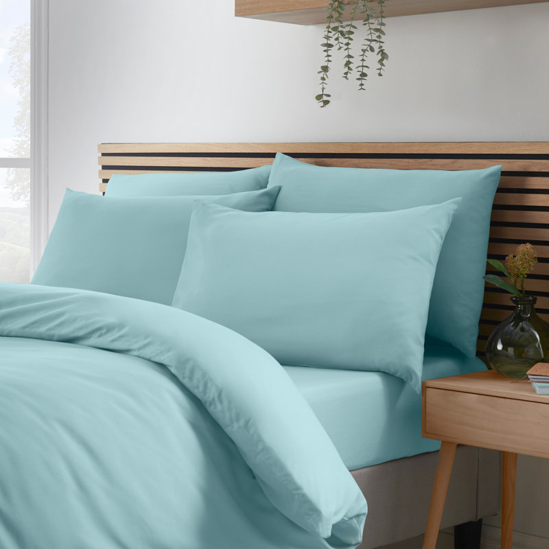 So Soft Easy Iron Duvet Cover Set, Blue, Kingsize - 2 Standard Pillowcases