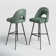 Etna Swivel Upholstered Counter Stool with Metal Frame