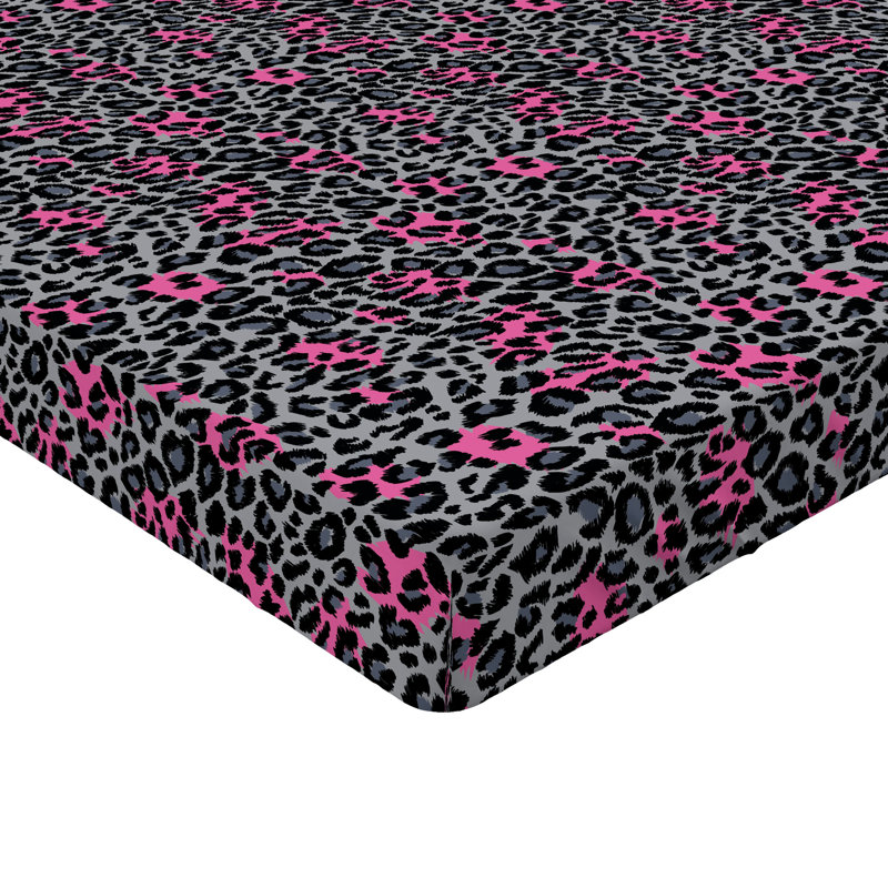Ensemble de 2 draps-housses Ambesonne, Drap-housse de taille double, Noir, gris / imprimé animal