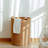 Extra Large 72L Cotton Woven Laundry Hamper Basket With Handles, Collapsible Storage Organizer For Blankets, Pillows, Toys, And Shoes