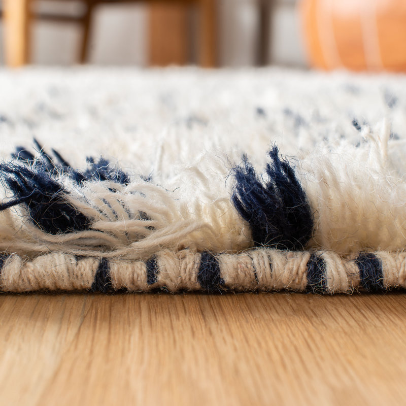 Powell Hand Woven Wool Southwestern Rug, Rectangle 5' x 8'