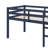 Twin Loft Bed With Guardrails And Ladder-721587309