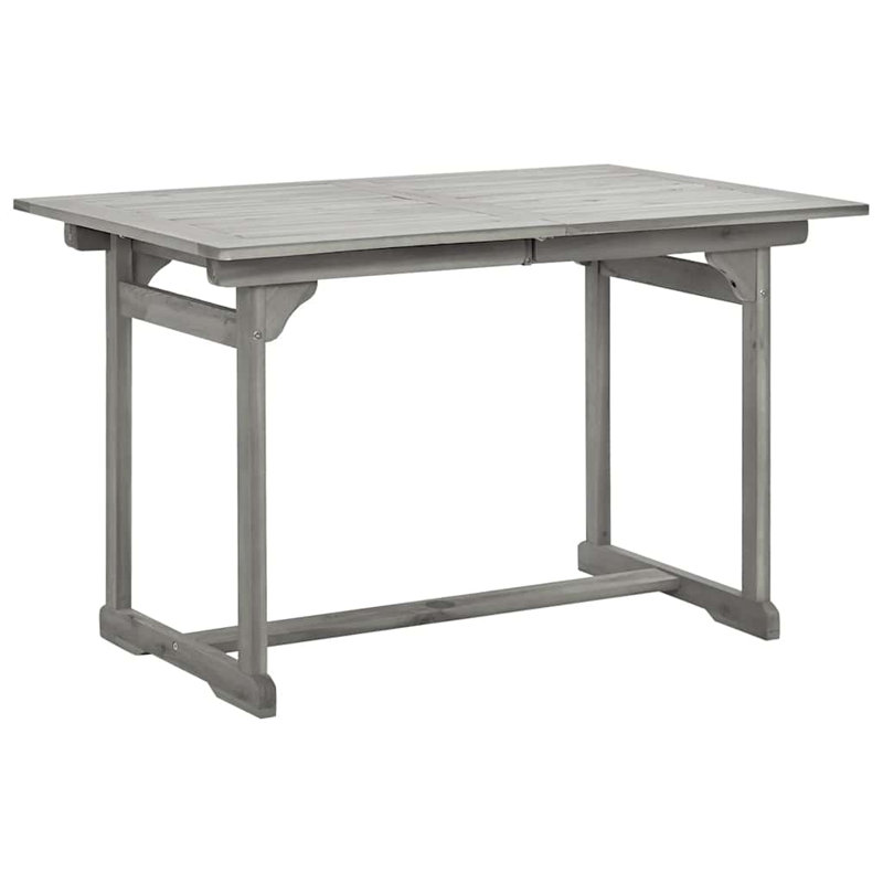 Table basse de patio en bois, L 39,4 po x L 47,2 po x H 29,5 po, gris