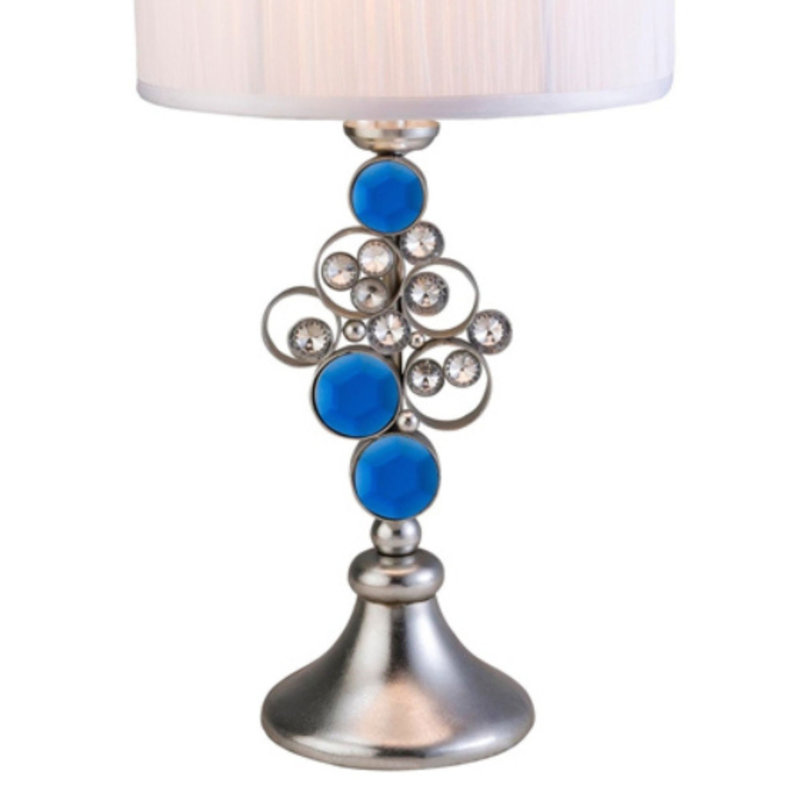 Lampe de table avec finition argentée