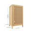 Armoire de rangement pour salle de bain en bambou, armoire de plancher autoportante avec porte et tablette pour salle de bain, salon, chambre à coucher, couloir, cuisine