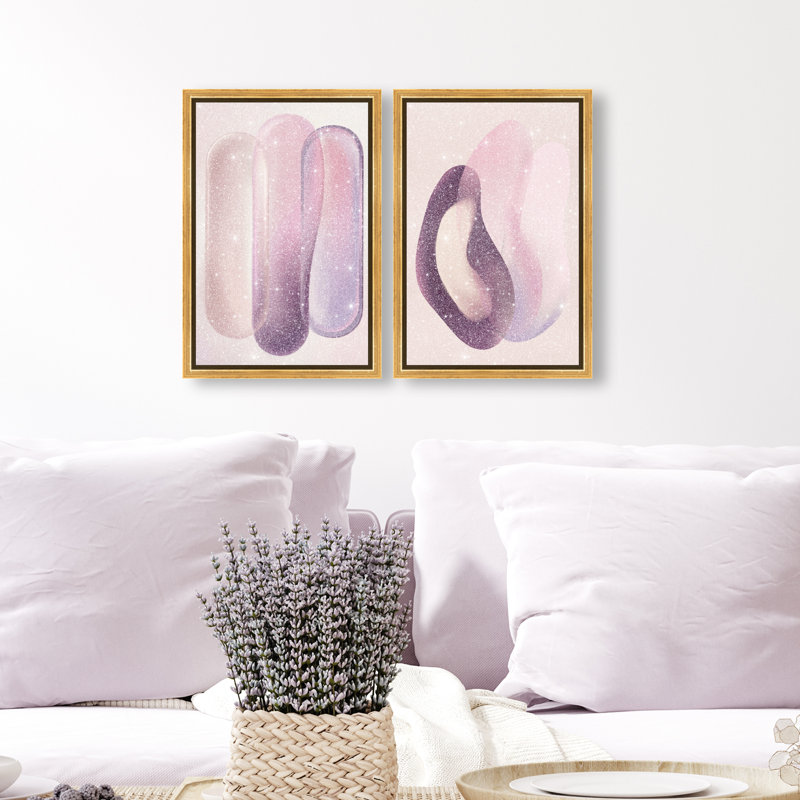 Berry Love Set Set by Oliver Gal, 110"H x 74"W, Gold Floater Frame