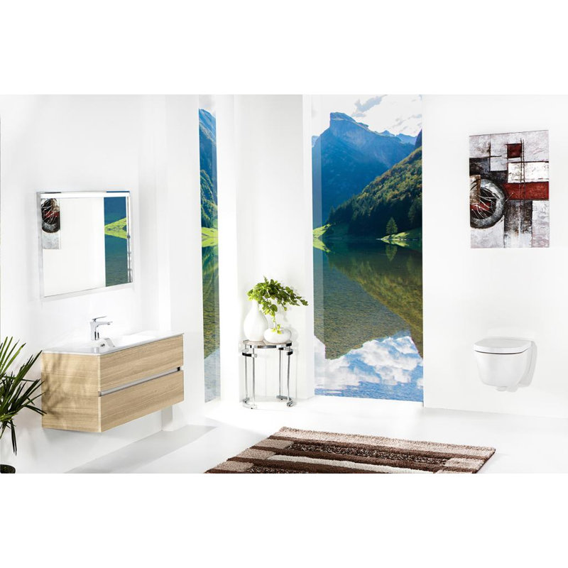 32 coiffeuse simple avec comptoir, Chêne clair