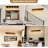 6-Light Industrial Farmhouse Vanity Light Wall Mounted with Mesh Shades and Wood Accents-175677059