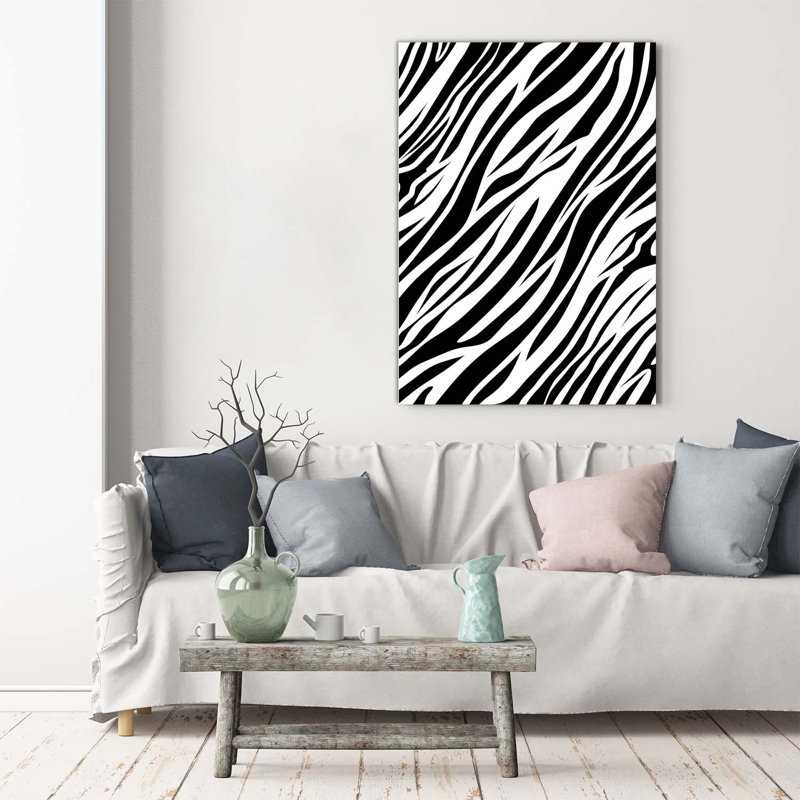 Zebra Background - Wrapped Canvas Print