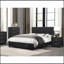 Table de chevet contemporaine contemporaine à revêtement noir 1pc
