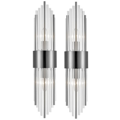 Crystal Flush Mount Sconces (Set Of 2)
