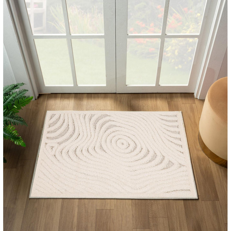 Tapis moderne à formes abstraites, Rectangulaire 2 pi x 3 pi