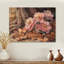 Pivoines par le chêne IV - Art mural en bois pivoines - sur bois de pin naturel-596190188
