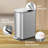 Slim Stainless Steel Trash Can With Removable Liner Bucket - Space-Saving 10L Office Garbage Bin With Silent Closing Lid (Silver Modern Design)