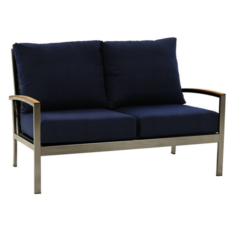 Avanti Outdoor Teak Conversation Set, Spectrum Indigo