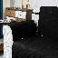 Housse de canapé pour canapé à 3 coussins, housse de canapé antidérapante pour chiens, housse de protection de meuble avec sangles élastiques en sangles pour chat (canapé, noir)-672788703-672788689