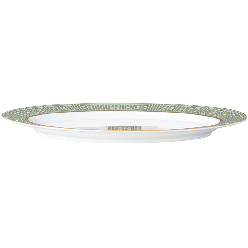 Noritake Infinity Oval Platter, 14", Green Gold