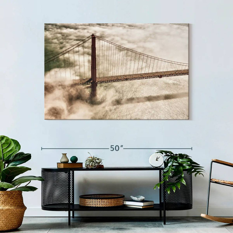 Lilie au-dessus du Golden Gate Bridge, H 32 po x l 48 po