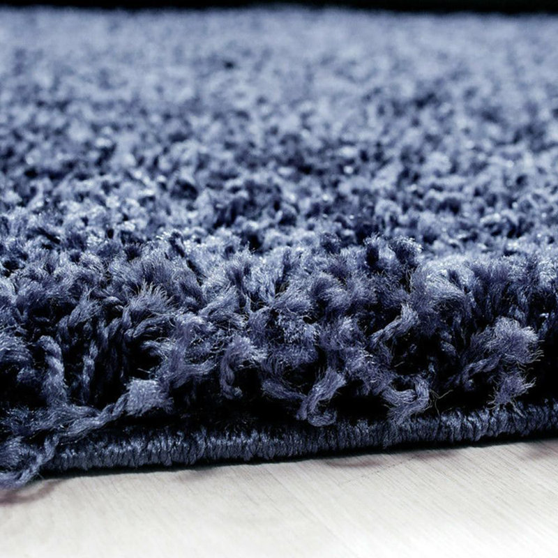 Currence Shaggy Blue/Navy Rug, Rectangle 200cm x 290cm