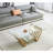 47" Modern Stainless Steel Rectangular Coffee Table