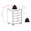 Comacho 5-drawer Mobile Cabinet, Charcoal