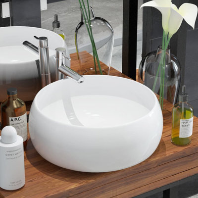 Metro Lane Farrah 400mm L Ceramic Circular Sink