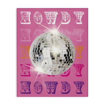 Toile Howdy Retro Disco Ball, design par Susan Arnot