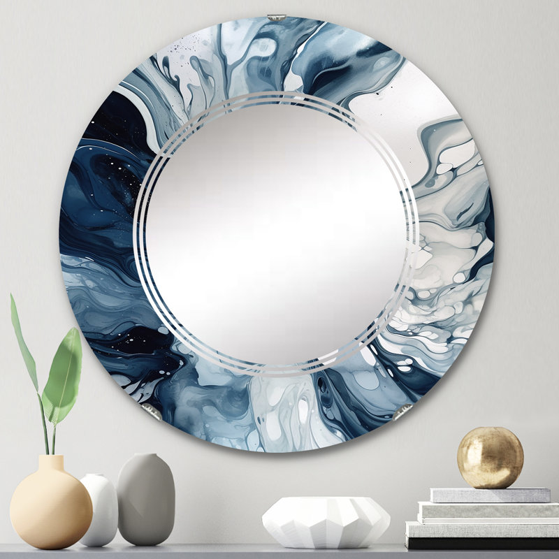 Miroir mural rond, miroir décoratif décoratif - Zymier, 24 po x 24 po