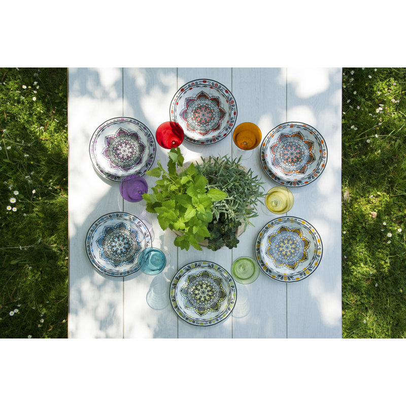 Roma 18 Piece Porcelain China Dinnerware Set - Service for 6