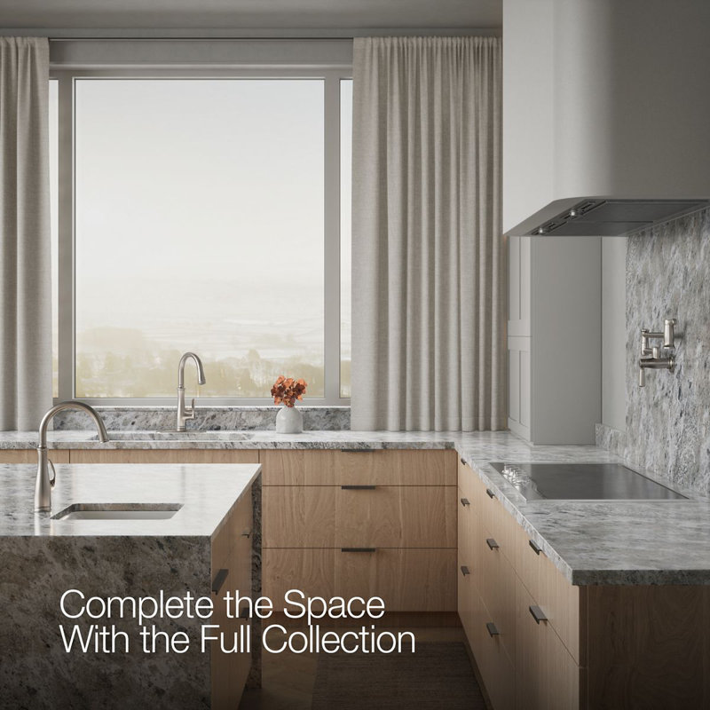 Bellera® Pull Down Single Handle Kitchen Faucet with Handle and Supply Lines, Vibrant Stainless